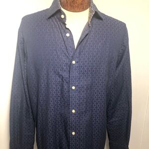 - Mens Blue Dress Shirt. Size medium.Like New